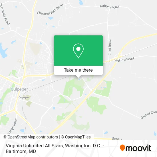 Virginia Unlimited All Stars map
