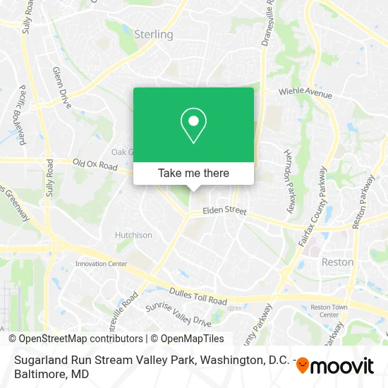 Sugarland Run Stream Valley Park map