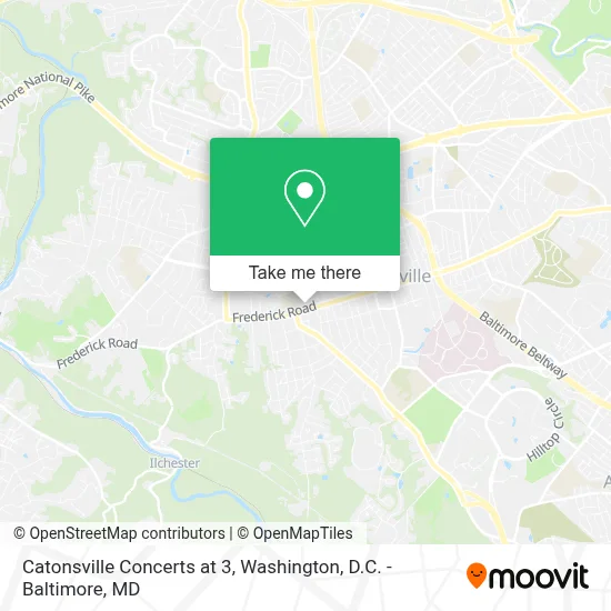 Catonsville Concerts at 3 map