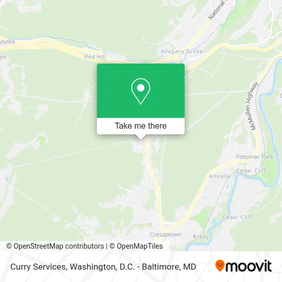 Curry Services map