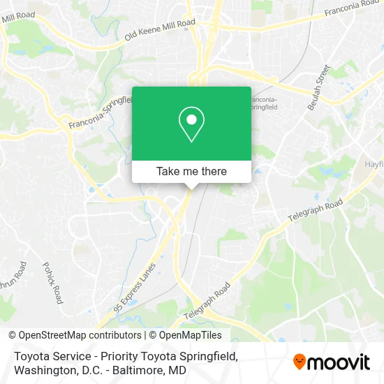 Toyota Service - Priority Toyota Springfield map
