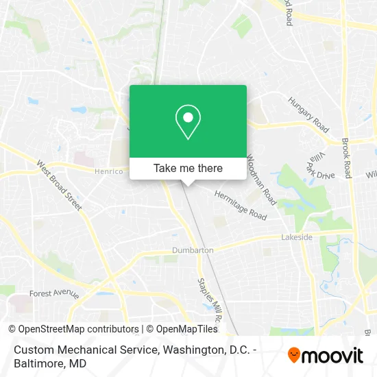 Custom Mechanical Service map