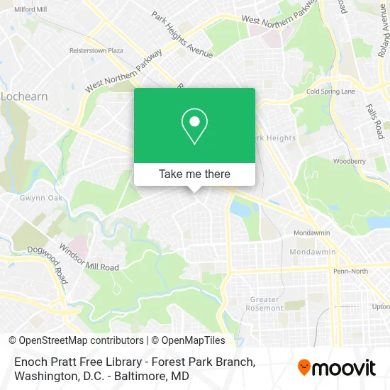Enoch Pratt Free Library - Forest Park Branch map