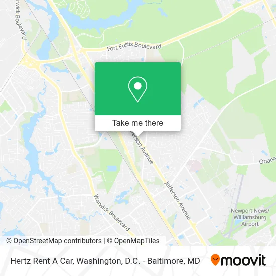 Hertz Rent A Car map