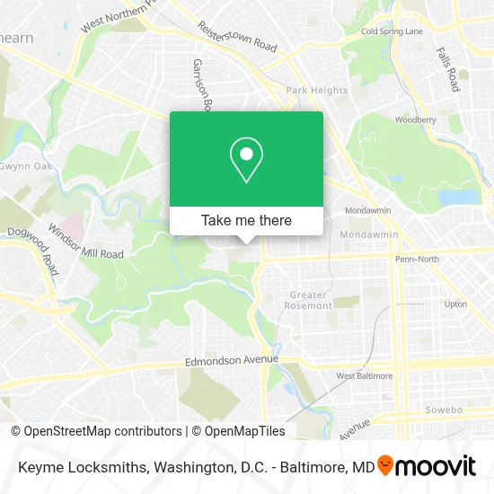Keyme Locksmiths map