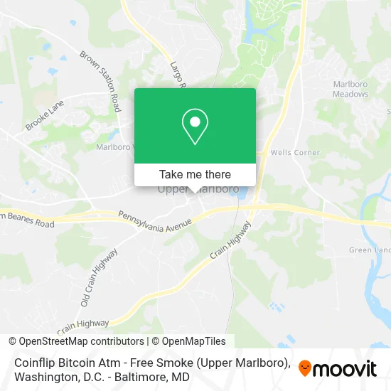 Coinflip Bitcoin Atm - Free Smoke (Upper Marlboro) map