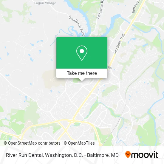 River Run Dental map