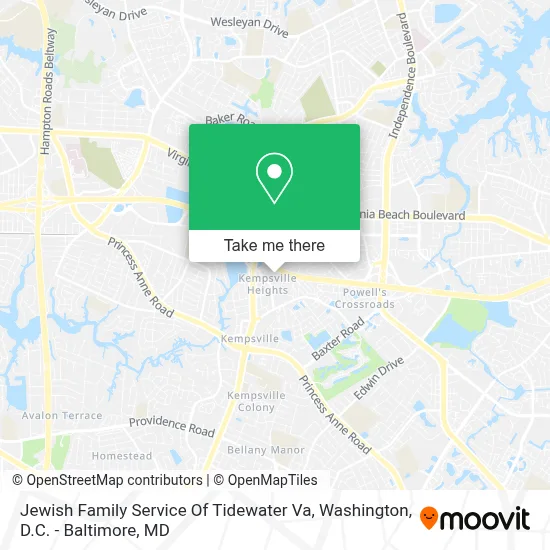 Jewish Family Service Of Tidewater Va map