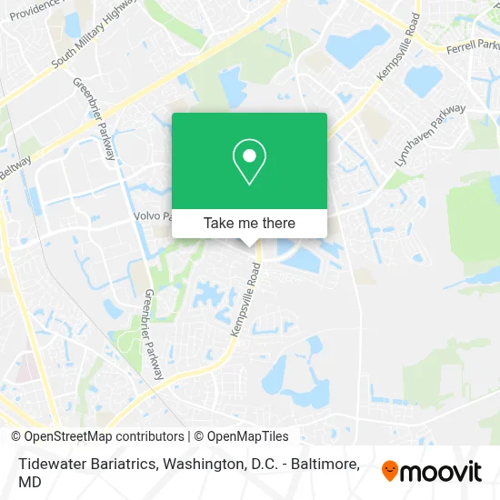 Tidewater Bariatrics map