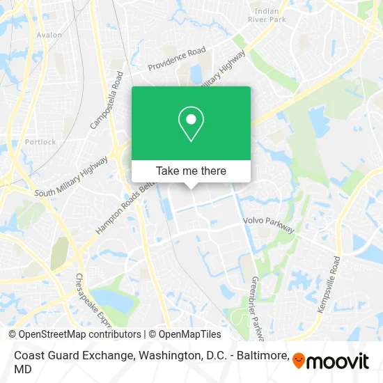 Coast Guard Exchange map