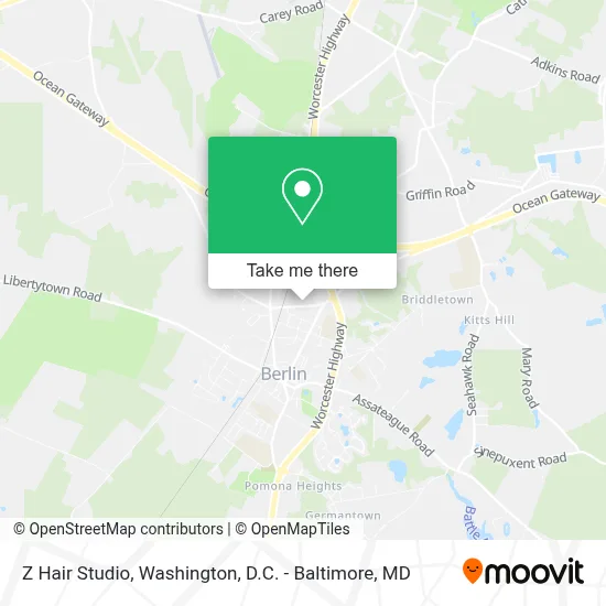 Z Hair Studio map