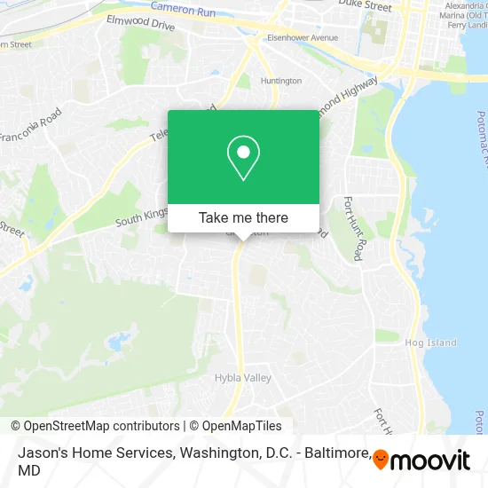 Jason's Home Services map