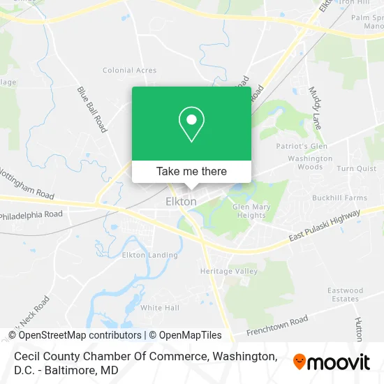 Cecil County Chamber Of Commerce map