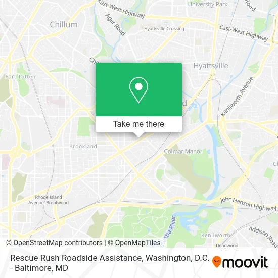 Rescue Rush Roadside Assistance map