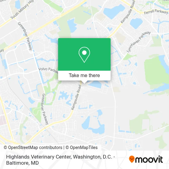 Highlands Veterinary Center map