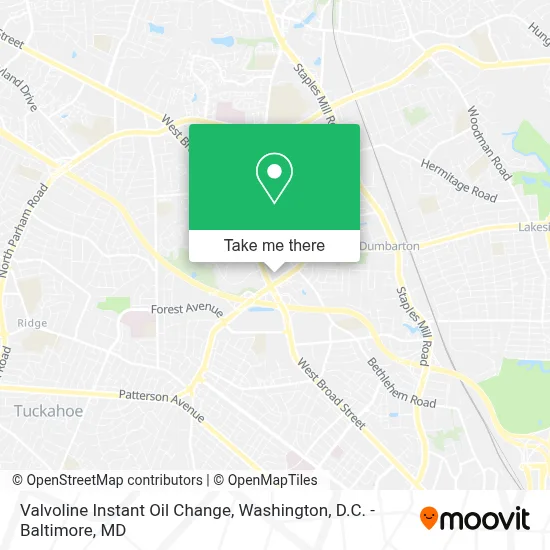 Valvoline Instant Oil Change map