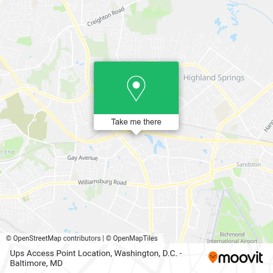 Ups Access Point Location map