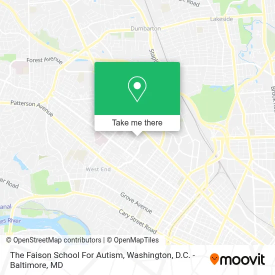 The Faison School For Autism map