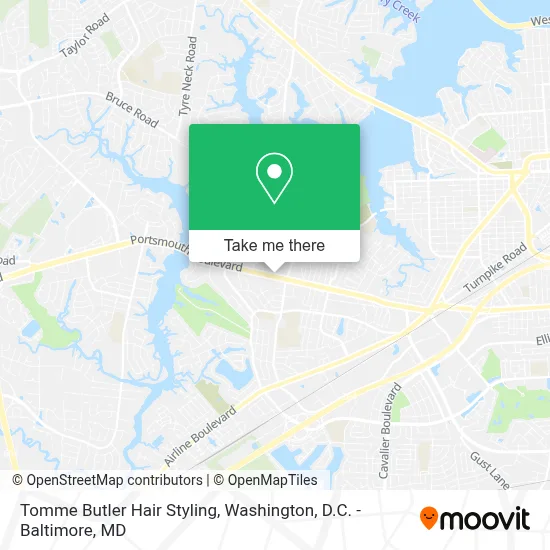 Tomme Butler Hair Styling map