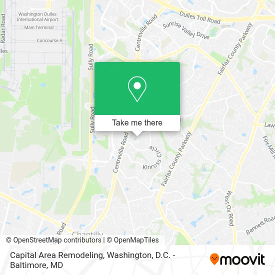 Capital Area Remodeling map