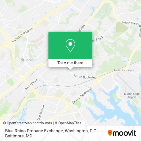 Blue Rhino Propane Exchange map