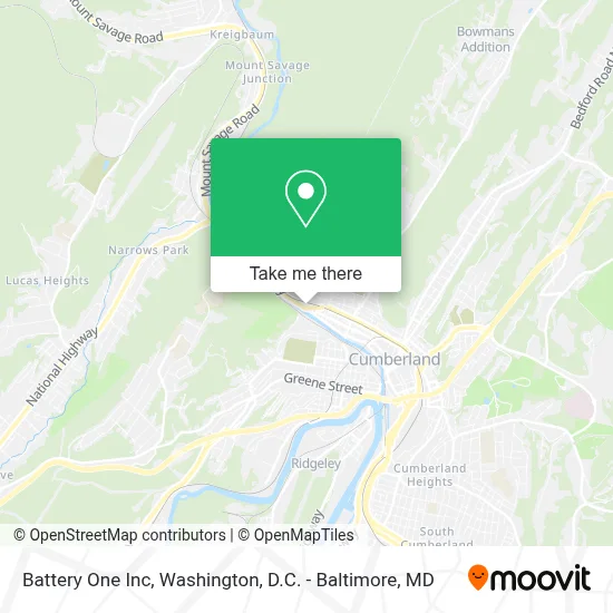 Battery One Inc map