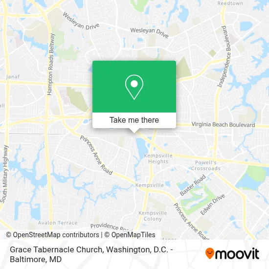 Grace Tabernacle Church map