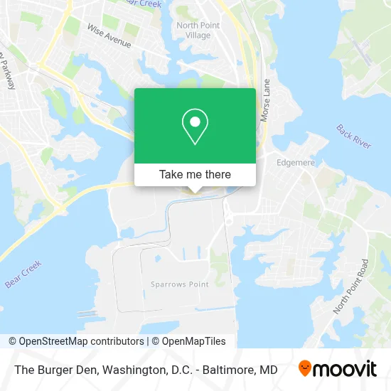 The Burger Den map