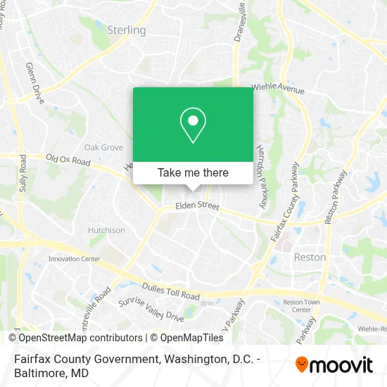 Fairfax County Government map