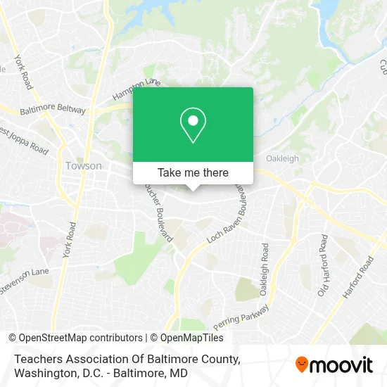 Teachers Association Of Baltimore County map
