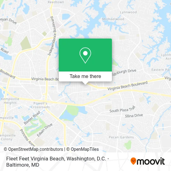 Fleet Feet Virginia Beach map