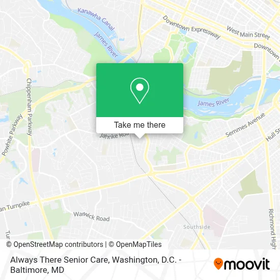 Always There Senior Care map