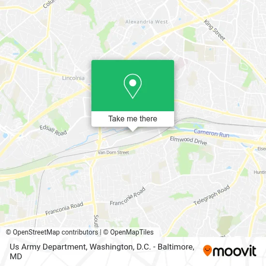 Us Army Department map