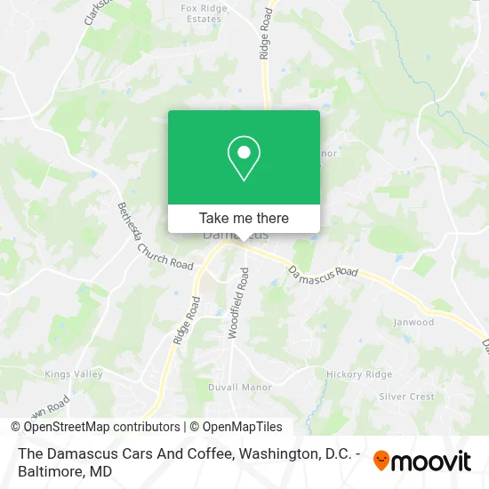 The Damascus Cars And Coffee map