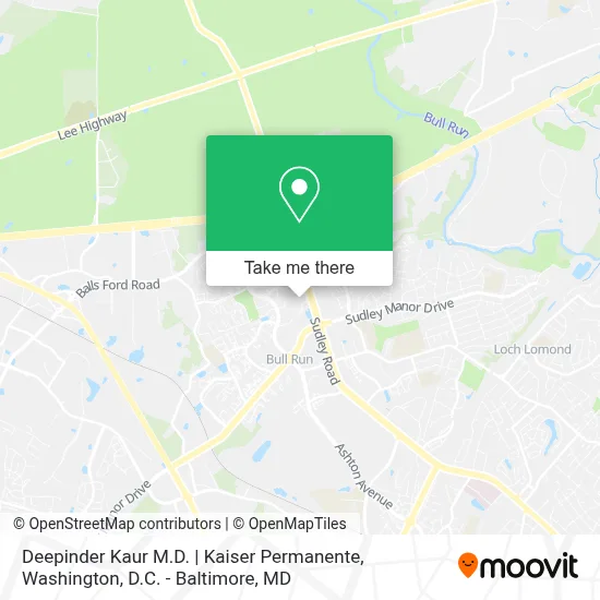 Deepinder Kaur M.D. | Kaiser Permanente map