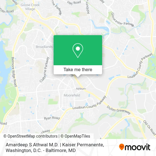 Amardeep S Athwal M.D. | Kaiser Permanente map