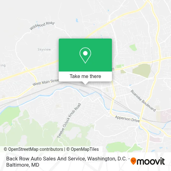 Back Row Auto Sales And Service map