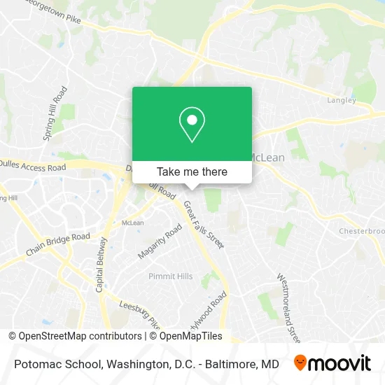 Potomac School map