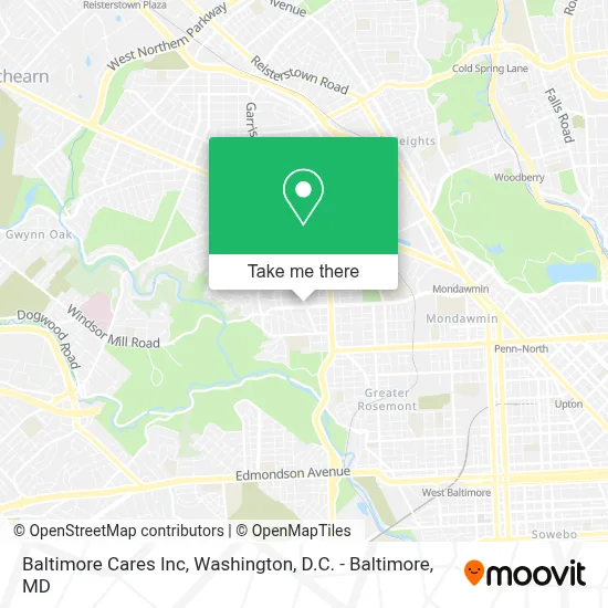 Baltimore Cares Inc map