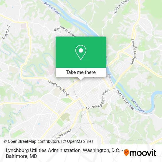 Lynchburg Utilities Administration map