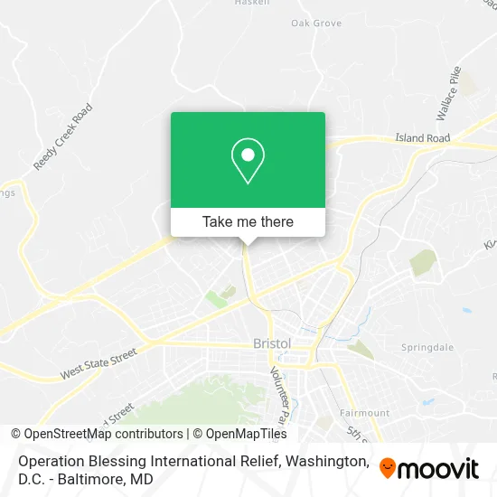 Operation Blessing International Relief map