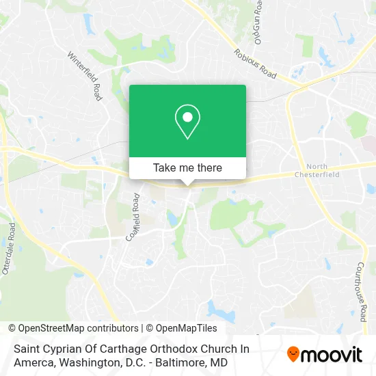 Saint Cyprian Of Carthage Orthodox Church In Amerca map