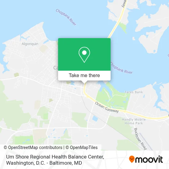 Um Shore Regional Health Balance Center map