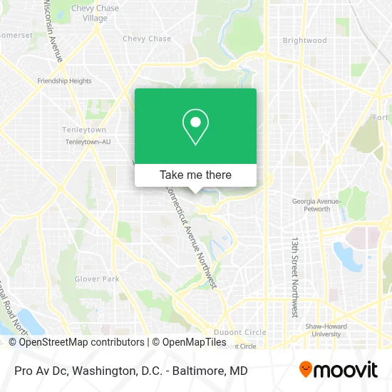 Pro Av Dc map