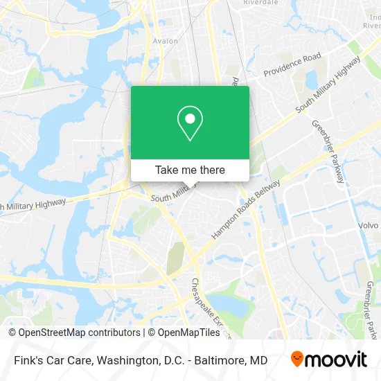 Fink's Car Care map