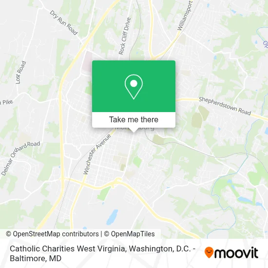 Catholic Charities West Virginia map