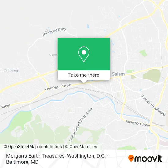 Morgan's Earth Treasures map