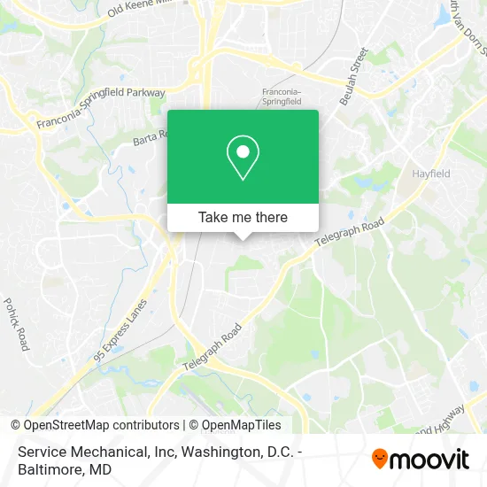 Service Mechanical, Inc map