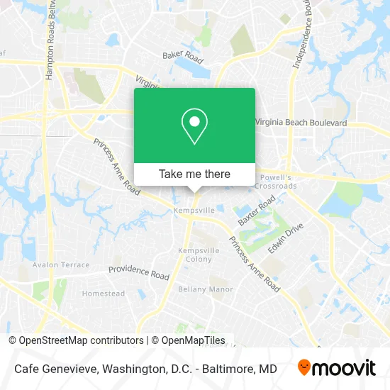 Cafe Genevieve map