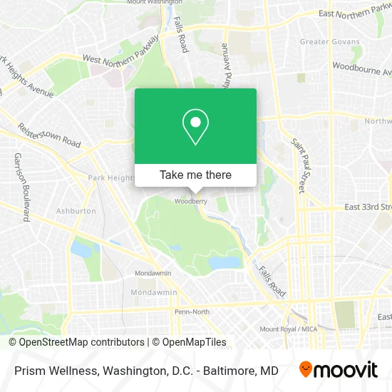 Prism Wellness map